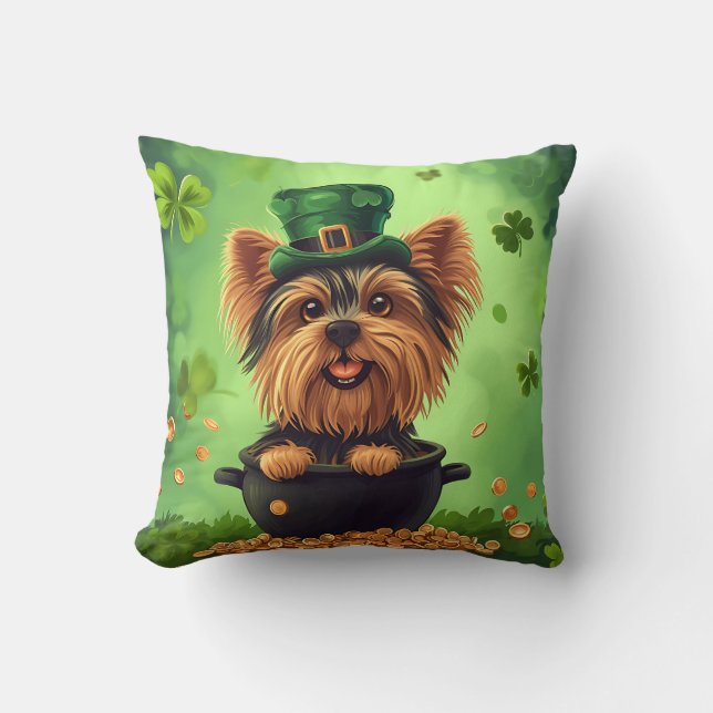 Happy St Patricks Day Dog Kissen (Vorderseite)