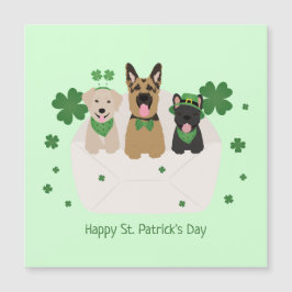 Happy St Patricks Day Dog Mail Magnetkarte