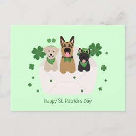 Happy St Patricks Day Dog Mail Postkarte