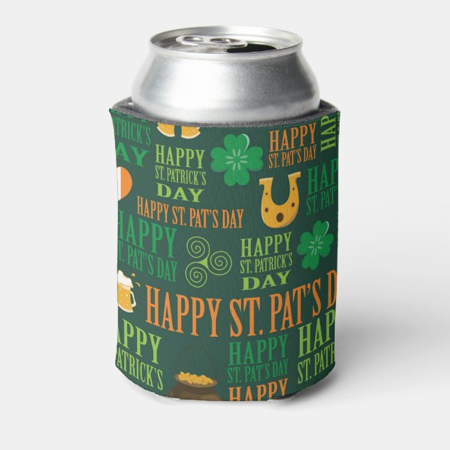Happy St. Patrick's Day Dosenkühler (Kanne Rückseite)