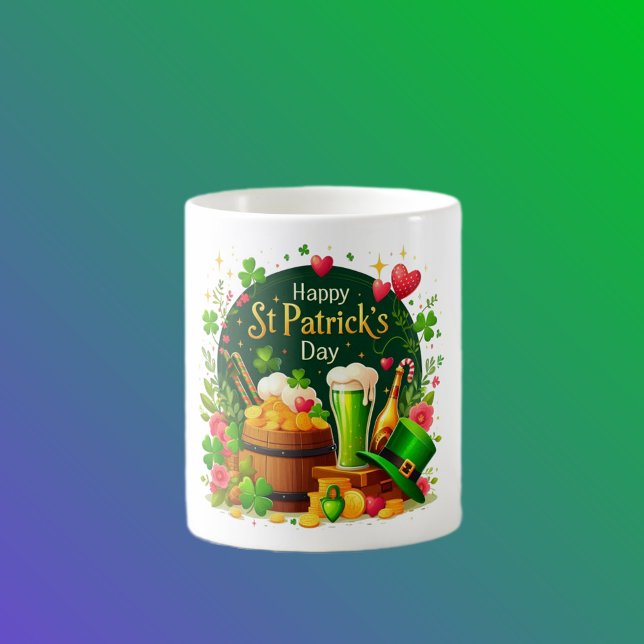 Happy St. Patrick's Day Festive Celebration Kaffeetasse (Von Creator hochgeladen)