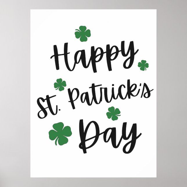 Happy St. Patrick's Day - Festlicher irischer Feie Poster (Vorne)
