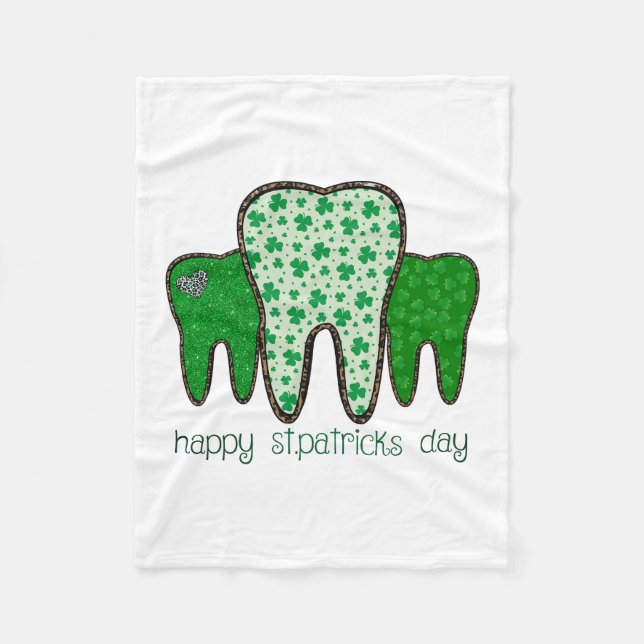 Happy St Patricks Day Fleecedecke (Vorderseite)