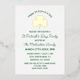 Happy St Patrick's Day Folieneinladung