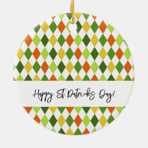 Happy St Patricks Day Foto Irish Colors Keepake Keramik Ornament