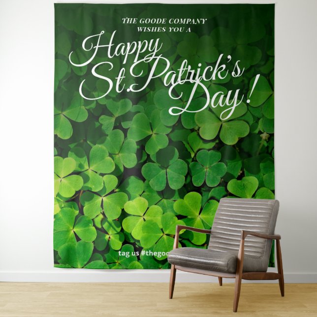 Happy St. Patrick's Day | Foto Selfie Backdrop Wandteppich (Beispiel)
