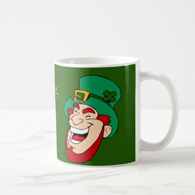 Happy St. Patrick's Day Fun & Magical Leprechaun Tasse (Rechts)