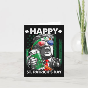 Happy St Patricks Day Funny Trump Patricks Day 45 Karte