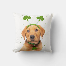 Happy St Patricks Day für jeden Hund im Headband Kissen