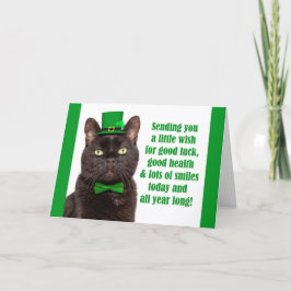 Happy St Patricks Day für jeden Niedlichen Black C Feiertagskarte