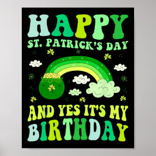 Happy St Patricks Day Geburtstag Saint Paddys Frau Poster