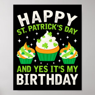 Happy St Patricks Day Geburtstag Saint Paddys Frau Poster