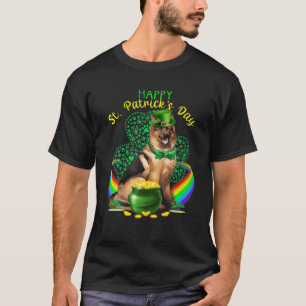 Happy St Patricks Day German Shepherd Leprechaun T-Shirt