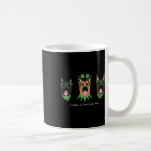 Happy St Patricks Day German Shepherds Hunde Niedl Kaffeetasse