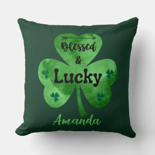 Happy St. Patrick's Day Gesegnet und Glück Kissen