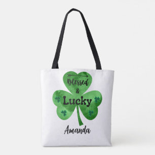 Happy St. Patrick's Day Gesegnet und Glück Tasche