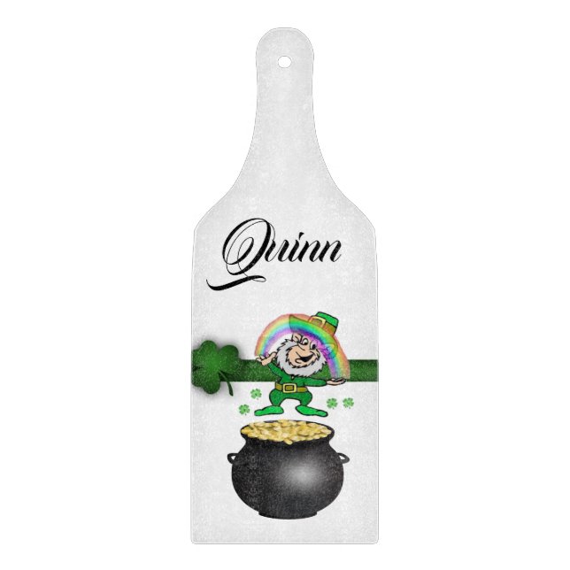 Happy St. Patrick's Day Glass Cutting Board Schneidebrett (Vorderseite)