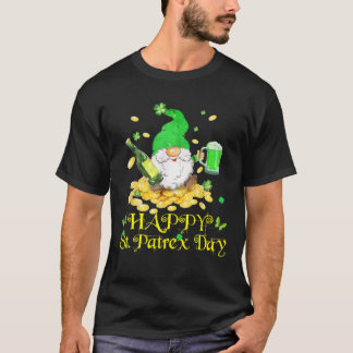Happy St. Patrick's Day Gnomes essen Drink Green B T-Shirt