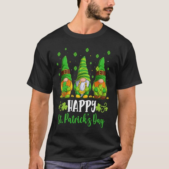 Happy St Patricks day gnomes Shamrock Lucky boys g T-Shirt (Vorderseite)