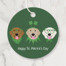 Happy St Patricks Day Golden Retriever Hunde