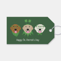 Happy St Patricks Day Golden Retriever Hunde