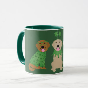 Happy St Patricks Day Golden Retriever Hunde Tasse