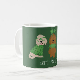 Happy St Patricks Day Goldendoodle Hunde Kaffeetasse