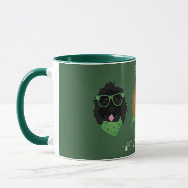 Happy St Patricks Day Goldendoodle Hunde Tasse (Links)