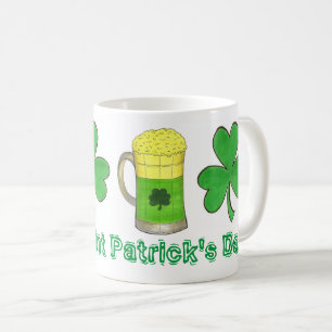 Happy St. Patrick's Day Green Beer Kleeblatt Tasse