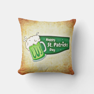 Happy St. Patrick's Day Green Beer Throw Kissen