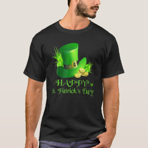 Happy St. Patrick's Day Green Hat Kleeblatts Irish T-Shirt