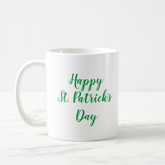 Happy St. Patrick's Day Green Kaffeetasse (Links)