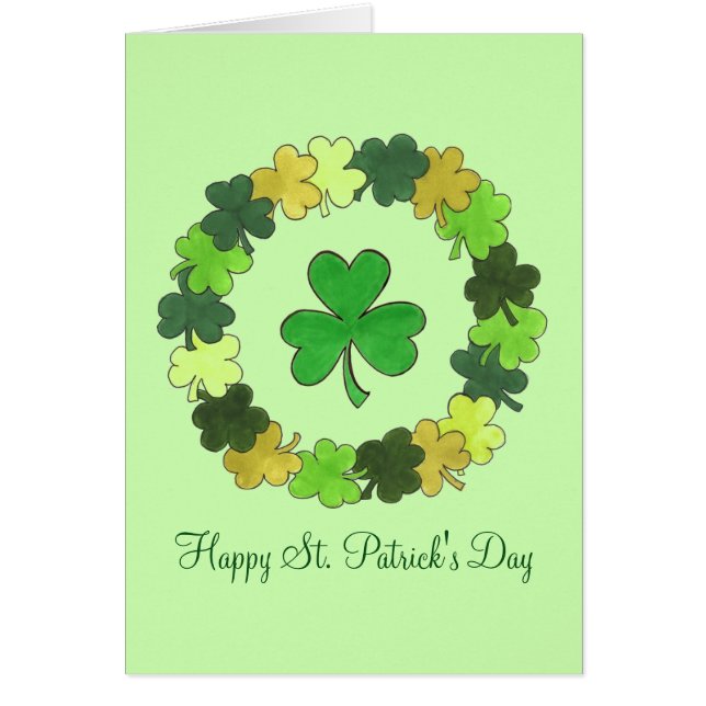 Happy St. Patrick's Day Green Kleeblatt Clover (Vorne)