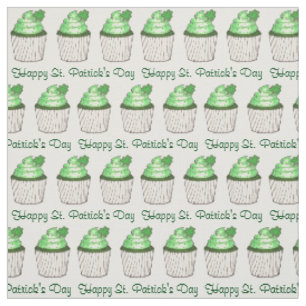 Happy St. Patrick's Day Green Kleeblatt Cupcake Stoff