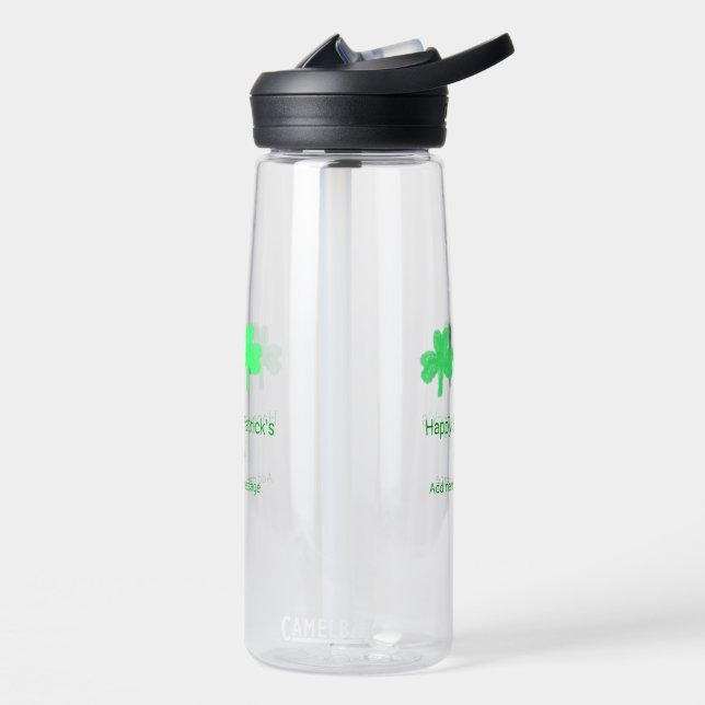 Happy St. Patrick's day green Kleeblatt leaf add Trinkflasche (Links)
