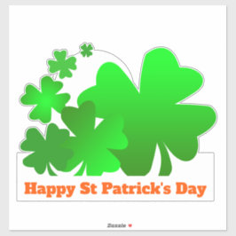 Happy St Patrick's Day Green Kleeblatt personalisi Aufkleber