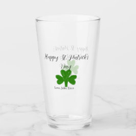 Happy St. Patrick's day green shamrock name  Glas