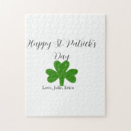Happy St. Patrick's day green shamrock name  Puzzle