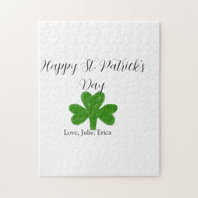 Happy St. Patrick's day green shamrock name  Puzzle (Vertikal)