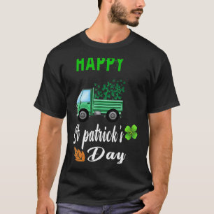 Happy St Patrick's Day Green Truck Buffalo Kariert T-Shirt