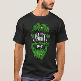 Happy St Patrick's Day   Grüne Barttypografie T-Shirt