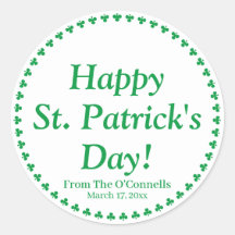Happy St. Patrick's Day grüne Klee benutzerdefinie