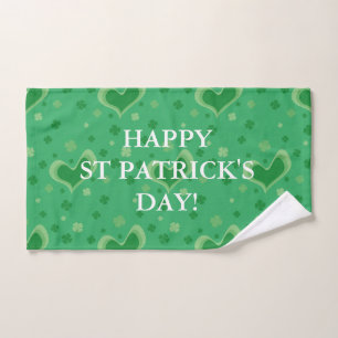 Happy St Patrick's Day grünes Glück Klee Handtuch