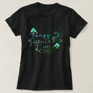 "Happy St. Patrick's Day" Handgeschriebene Kleeblä T-Shirt