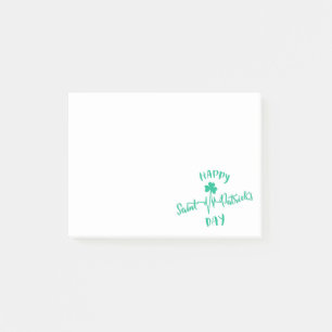 Happy St Patricks Day Heartbeat Puls Kleeblatt Post-it Klebezettel
