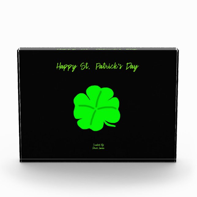 Happy St. Patrick's Day Horizontal Foto Block (Vorderseite)