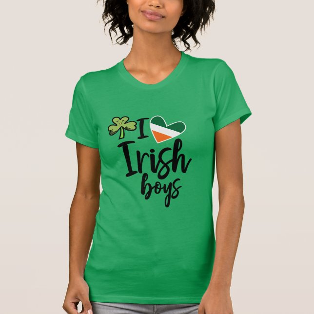 Happy St. Patrick's Day I Liebe Irish Junge Kleebl T-Shirt (Vorderseite)