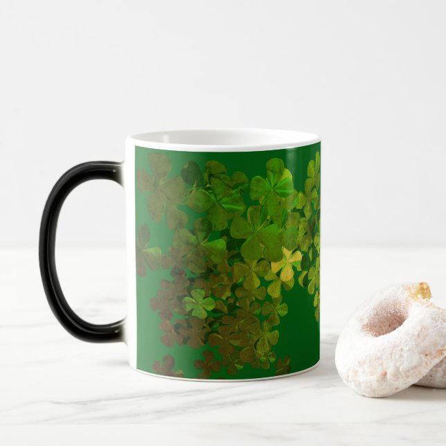 Happy St.Patrick's Day, irische Kleeblatts Tasse (Mit Donut)