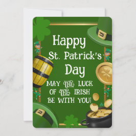 Happy St. Patrick's Day - Irish Blessing & Ornate Einladung