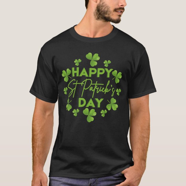 Happy st patricks day Irish Colorful Kleeblatt T-Shirt (Vorderseite)